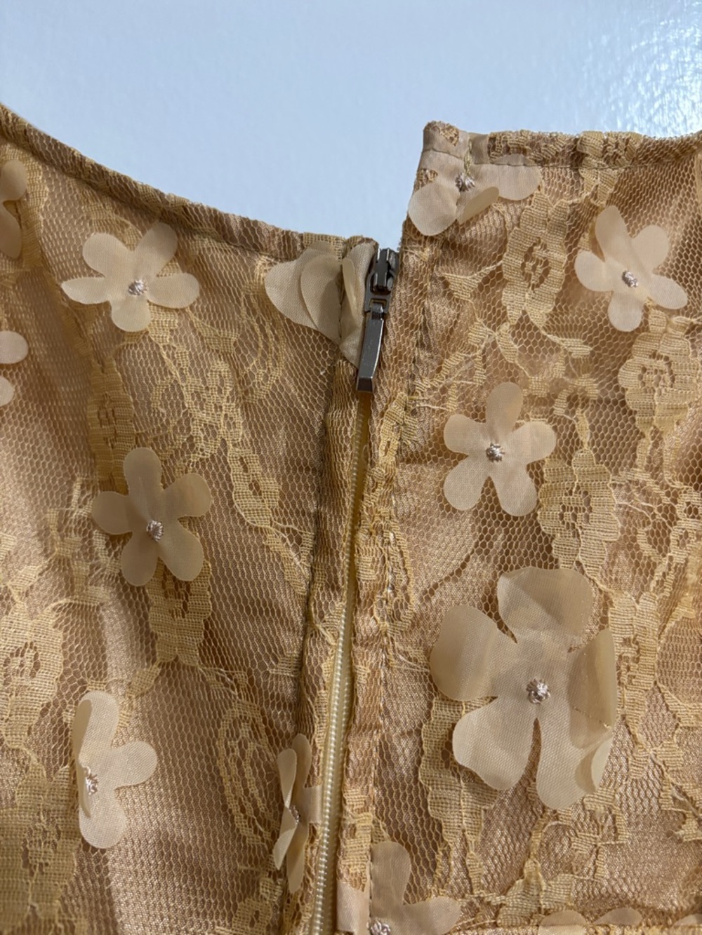 MyheroCos Daphne Regency Women's Lace Dress Yellow-XS - Picture 5 of 5